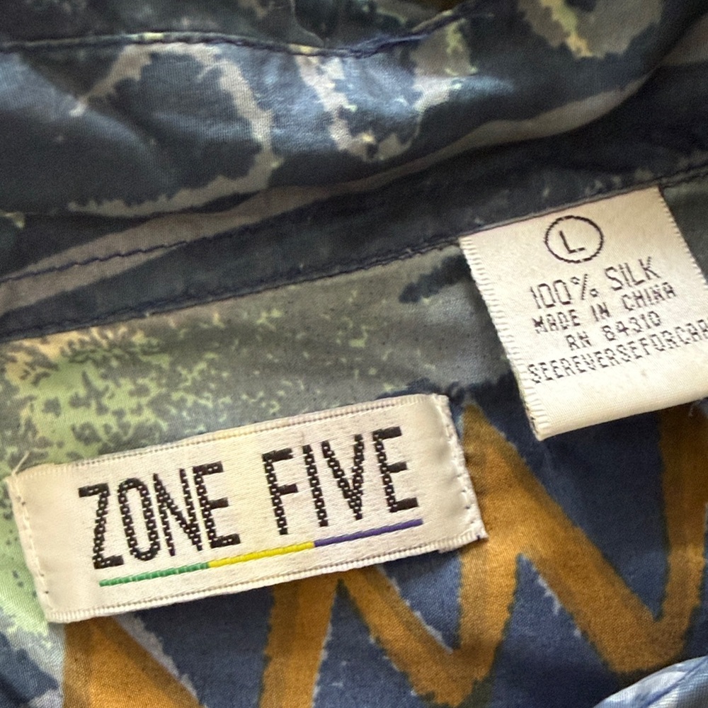 Zone Pro Men's Abstract Blue Shirt Jacket - Picture 2 of 5